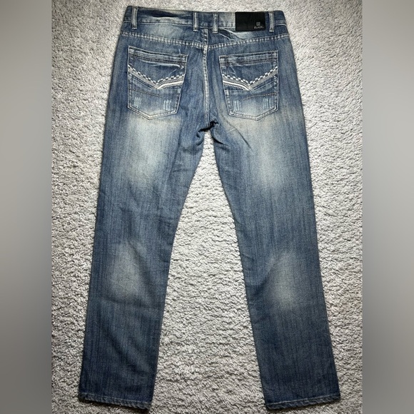 Buckle Black Jeans Mens 32 x 32 Low Rise Slim Straight Distressed Holes Street - Picture 5 of 5